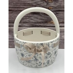 Target Bullseye ~ Blue Bunny Print 7" Ceramic Basket ~ Easter Spring 2026 NEW